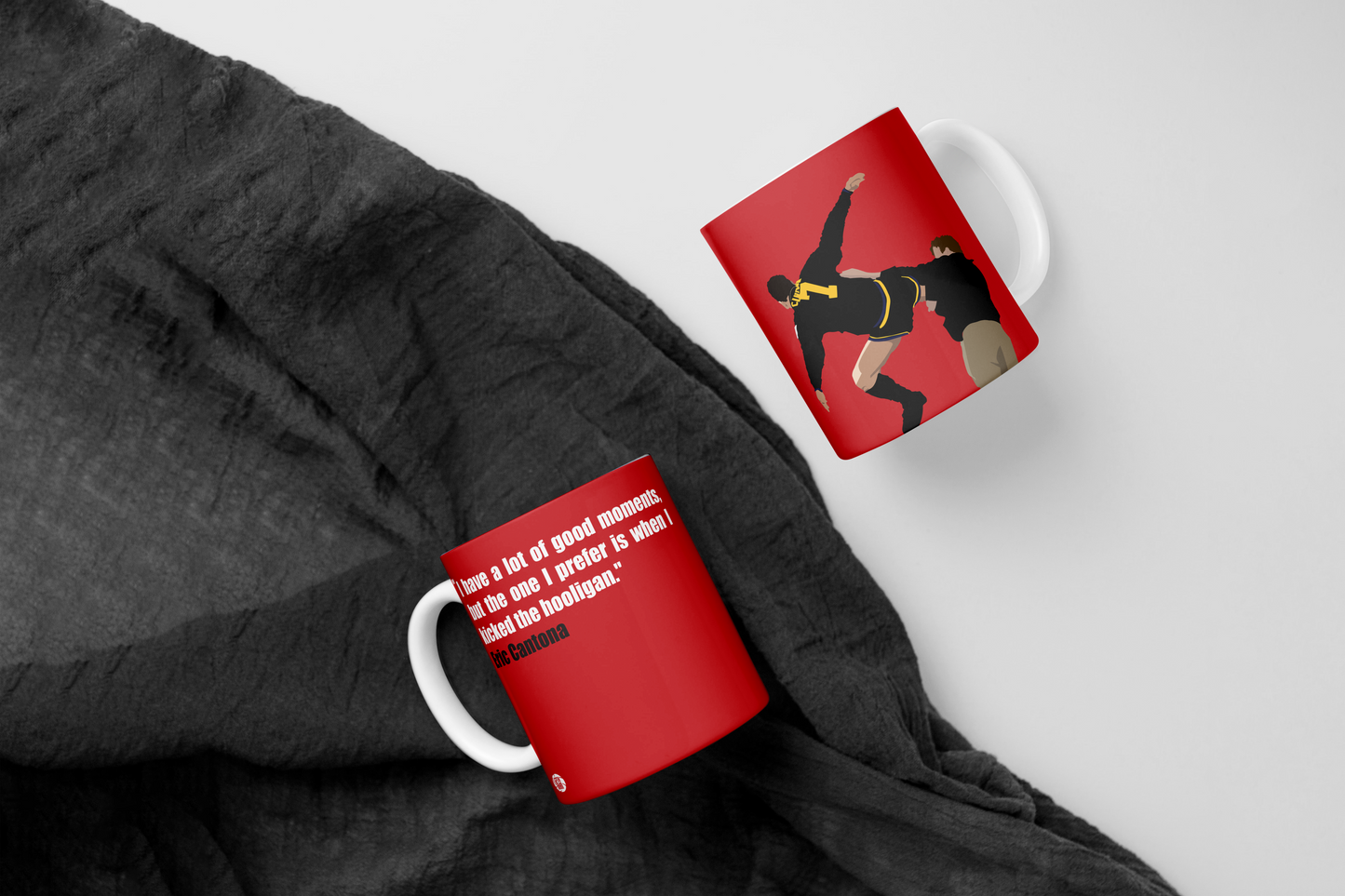 Manchester United Eric Cantona Kung Fu Kick Mug