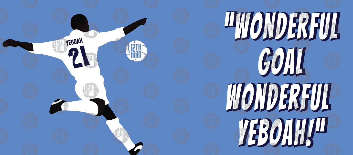 Tony Yeboah Leeds United mug, iconic goal mug, football legend mug, Leeds FC memorabilia, Tony Yeboah fan gift