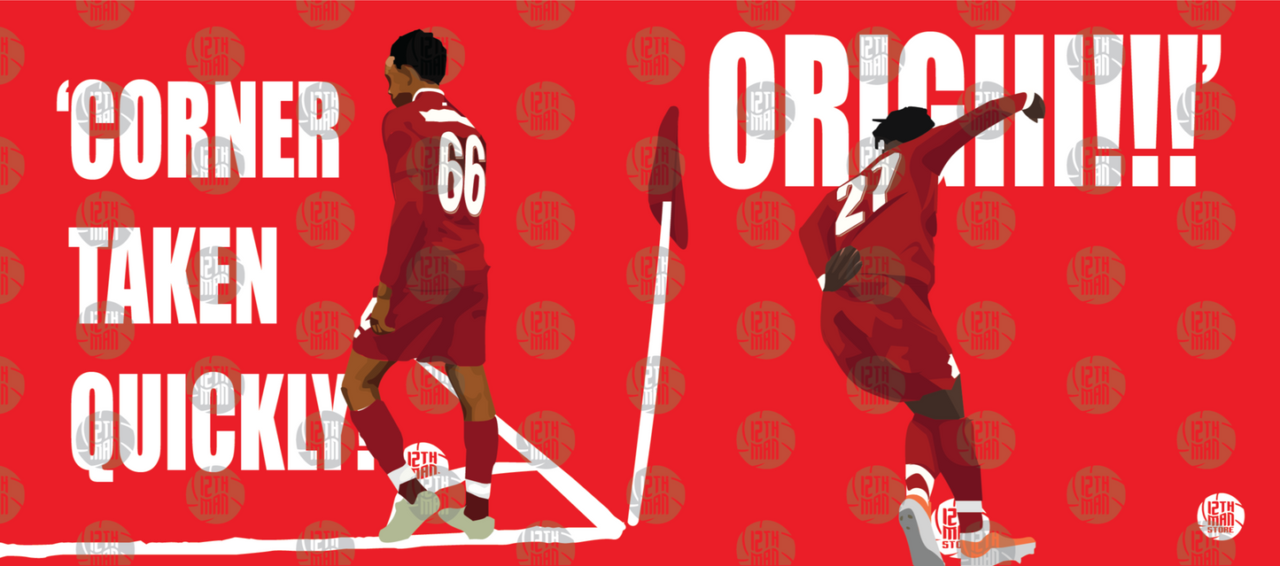 Liverpool FC Mug - Corner Taken Quickly Origi Goal