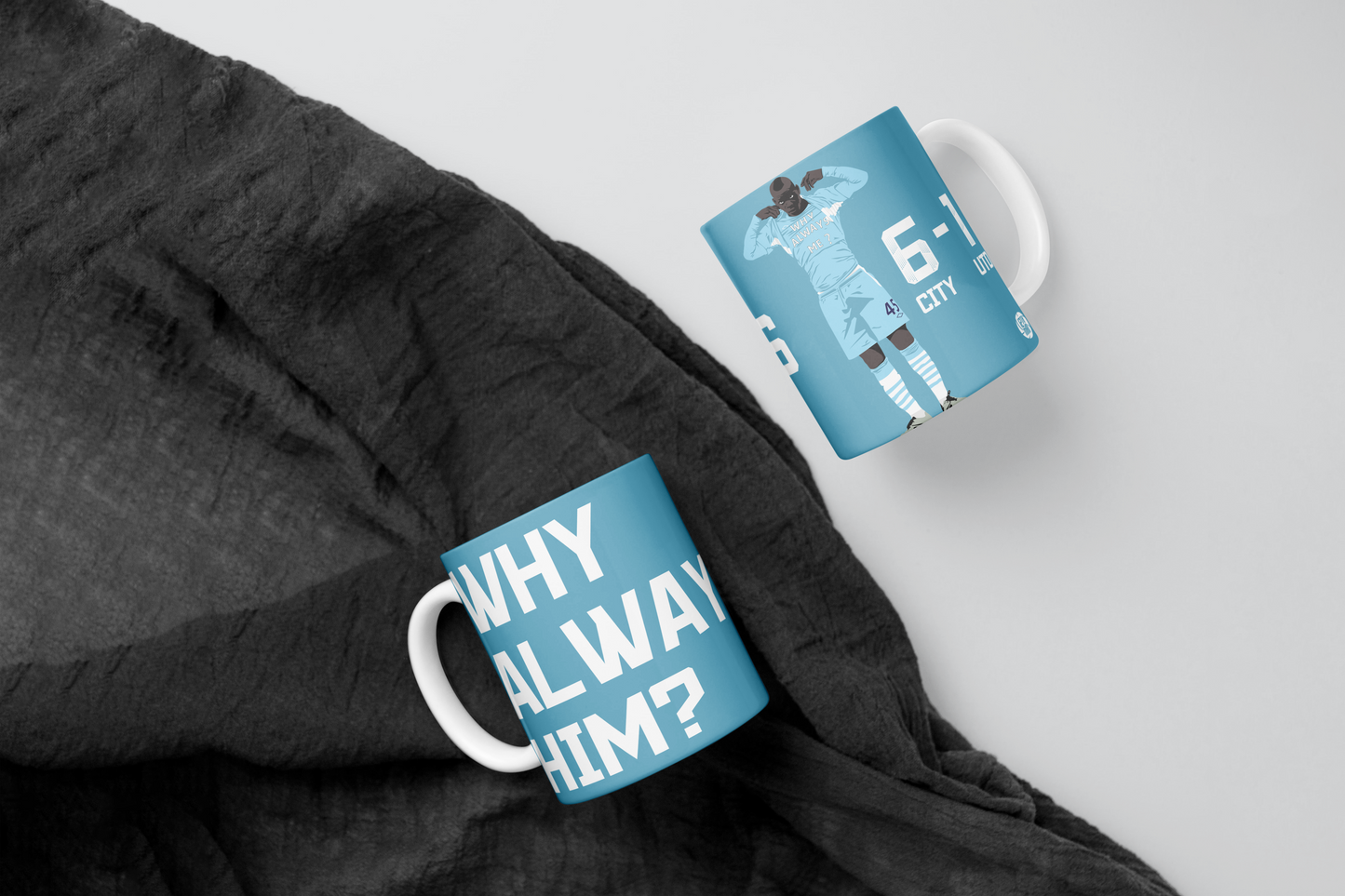 Mario Balotelli Manchester City Mug Why always me?